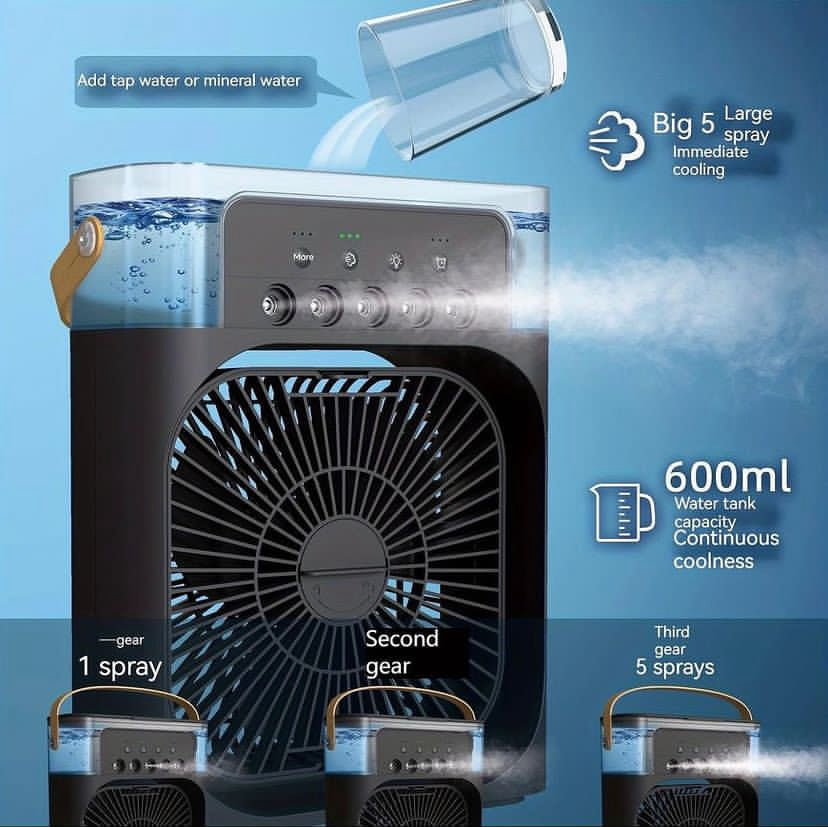 3 in 1 cooling fan with humidifier