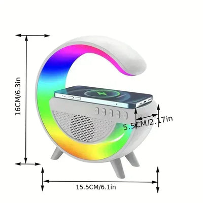 RGB Light Wireless Charger Stand USB Bluetooth Speaker