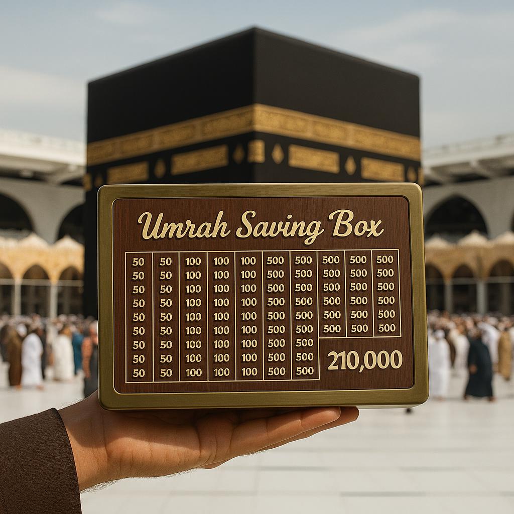 Umrah & Hajj Savings Box - One Step Closer Each Day